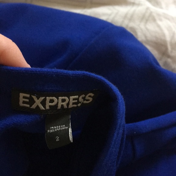 Cobalt blue cocktail dress with cutout - Picture 4 of 4